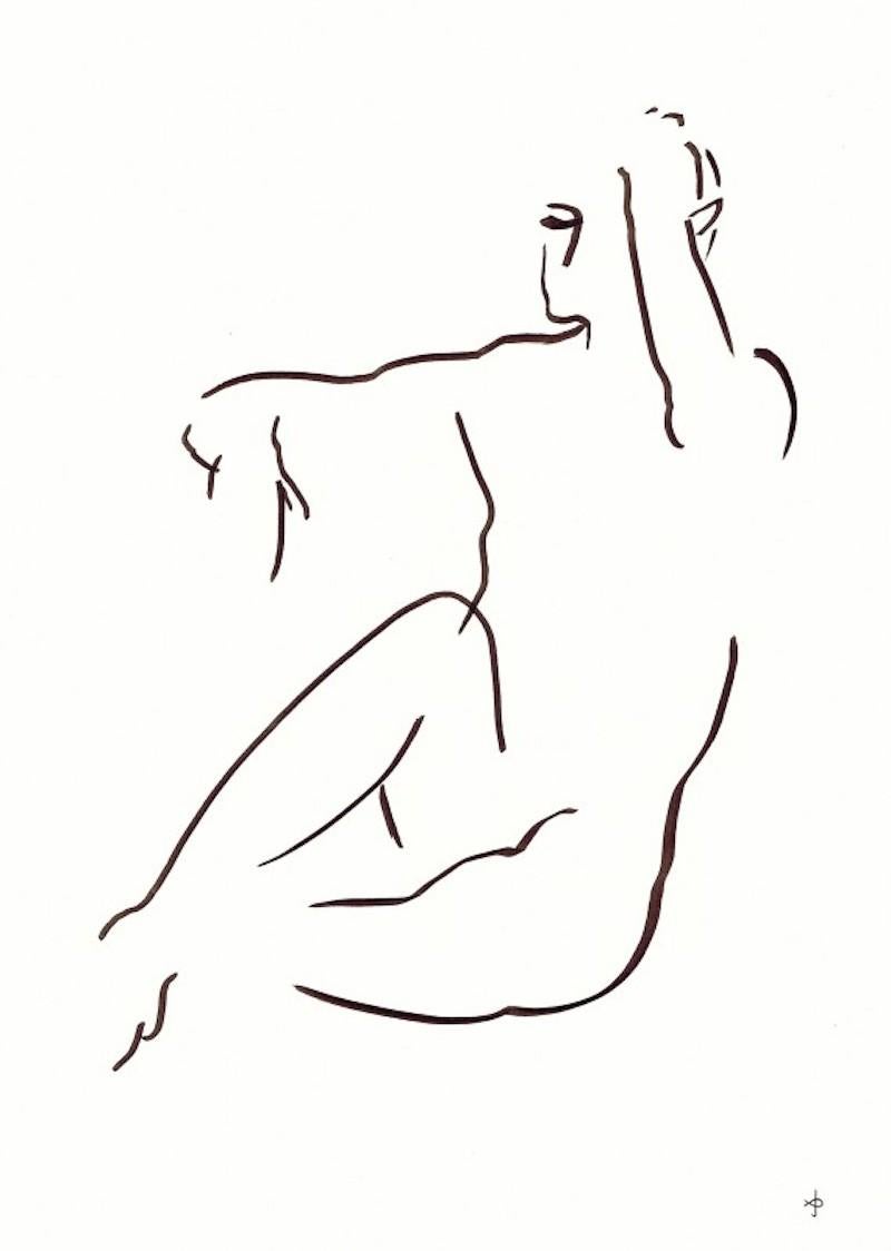2306E By David Jones, nude, abstract, ink - Art by David Jones, CH, CBE