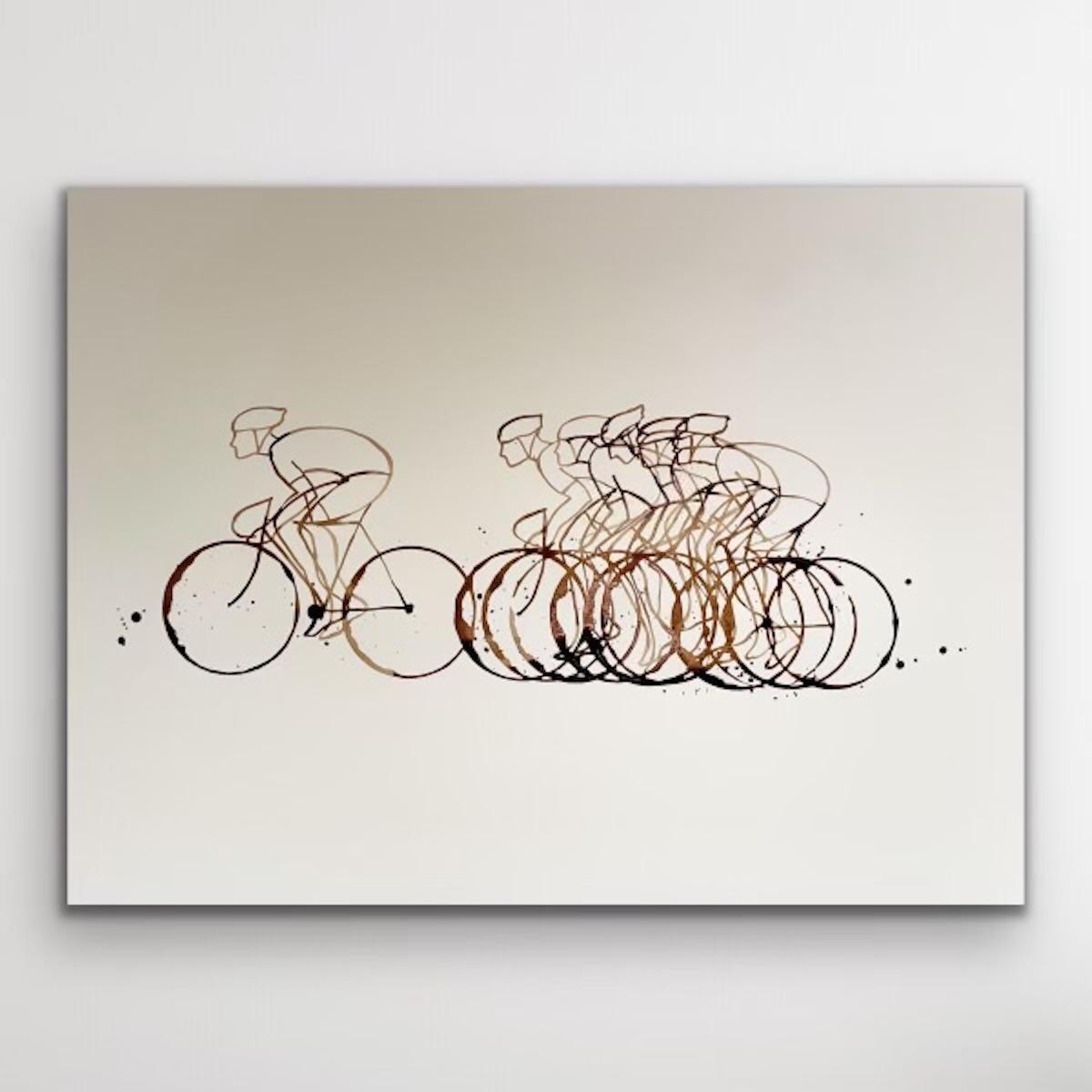 Coffee Break XVII by Eliza Southwood, Original drawing, coffee art, cycling art  2