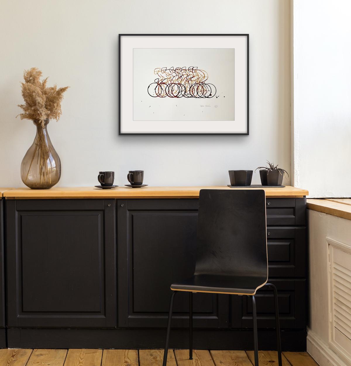 Coffee Peloton XXXI by Eliza Southwood, Original drawing, Coffee art [2022] For Sale 6