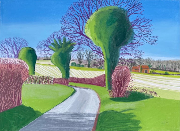 Cornelia Fitzroy Heckingham, Towards the Barns David Hockney Style