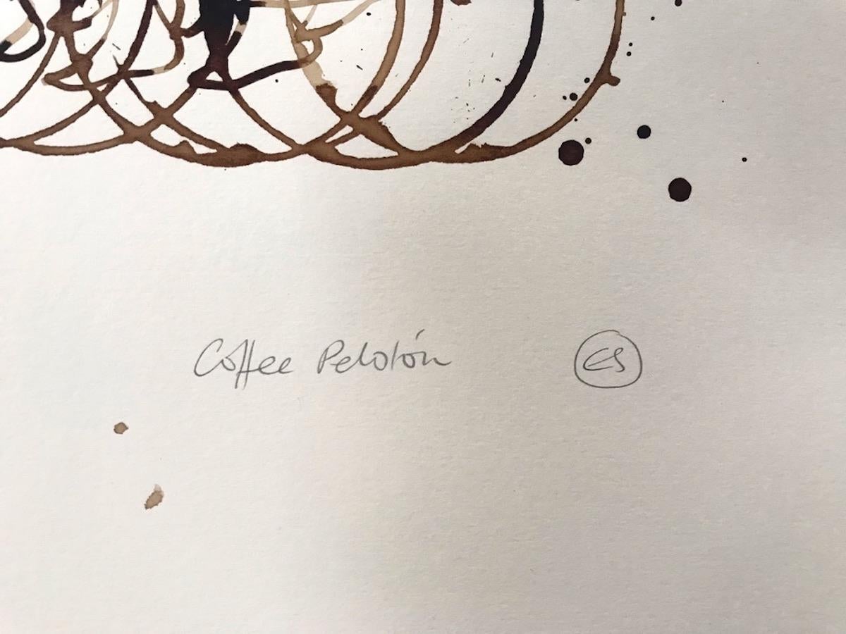 Caffè Peloton VII,  Pittura figurativa contemporanea, Arte sportiva al caffè in vendita 2