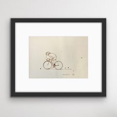 Coffee Espresso #15, Cycling Artwork, Coffee Painting, Original Drawing