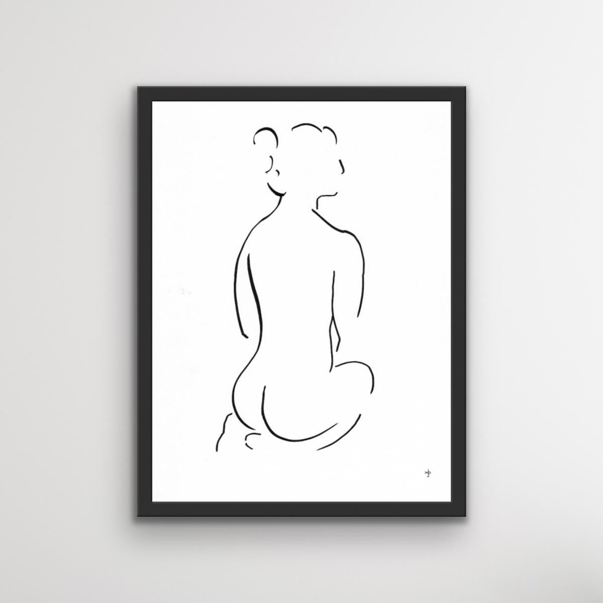 #2203D, Original Figurative Painting, Minimalist Nude Artwork, Still Life Art For Sale 2