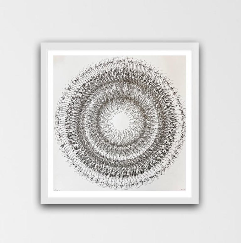 Nigel Bird - Flock 1, Abstract Expressionist Drawing, Contemporary ...
