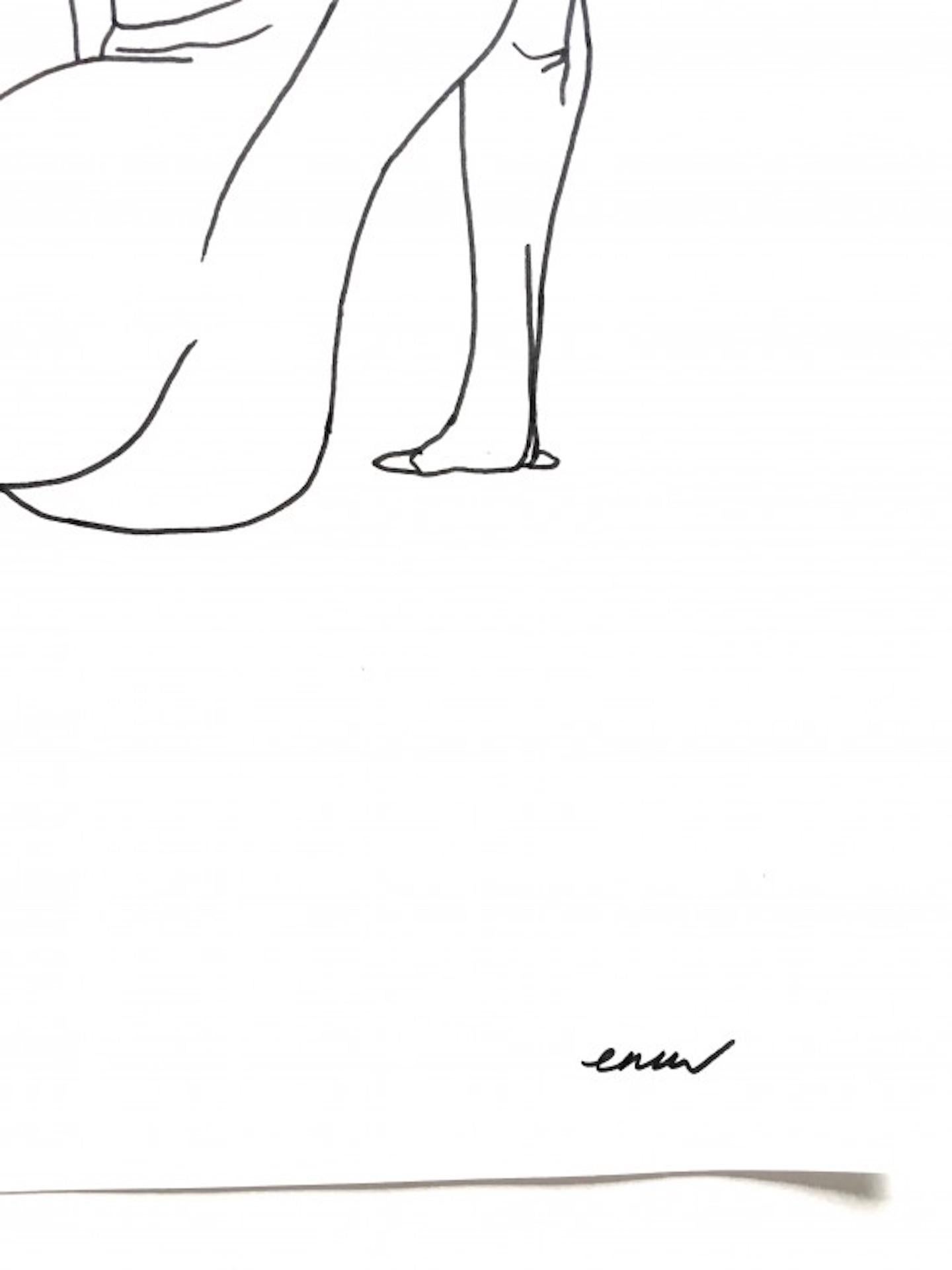 Nudo 10, Ellen Williams, Disegno originale di figura, Ritratto di nudo, Affordable 2