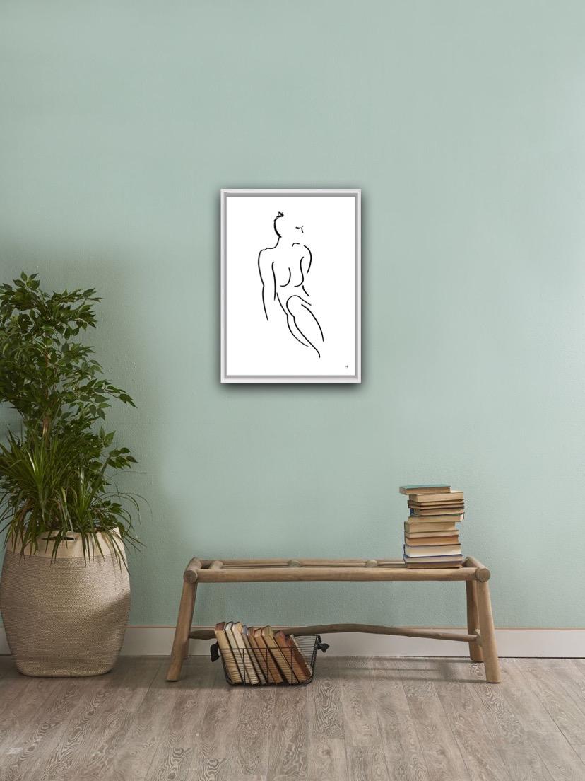 Series 7 No. 17H, nude drawings, Matisse-style art, original art, affordable art For Sale 1