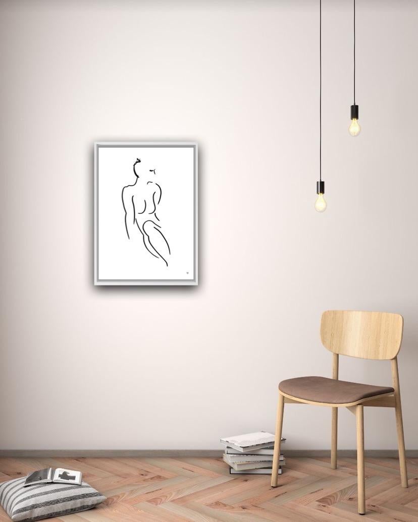 Series 7 No. 17H, nude drawings, Matisse-style art, original art, affordable art For Sale 2