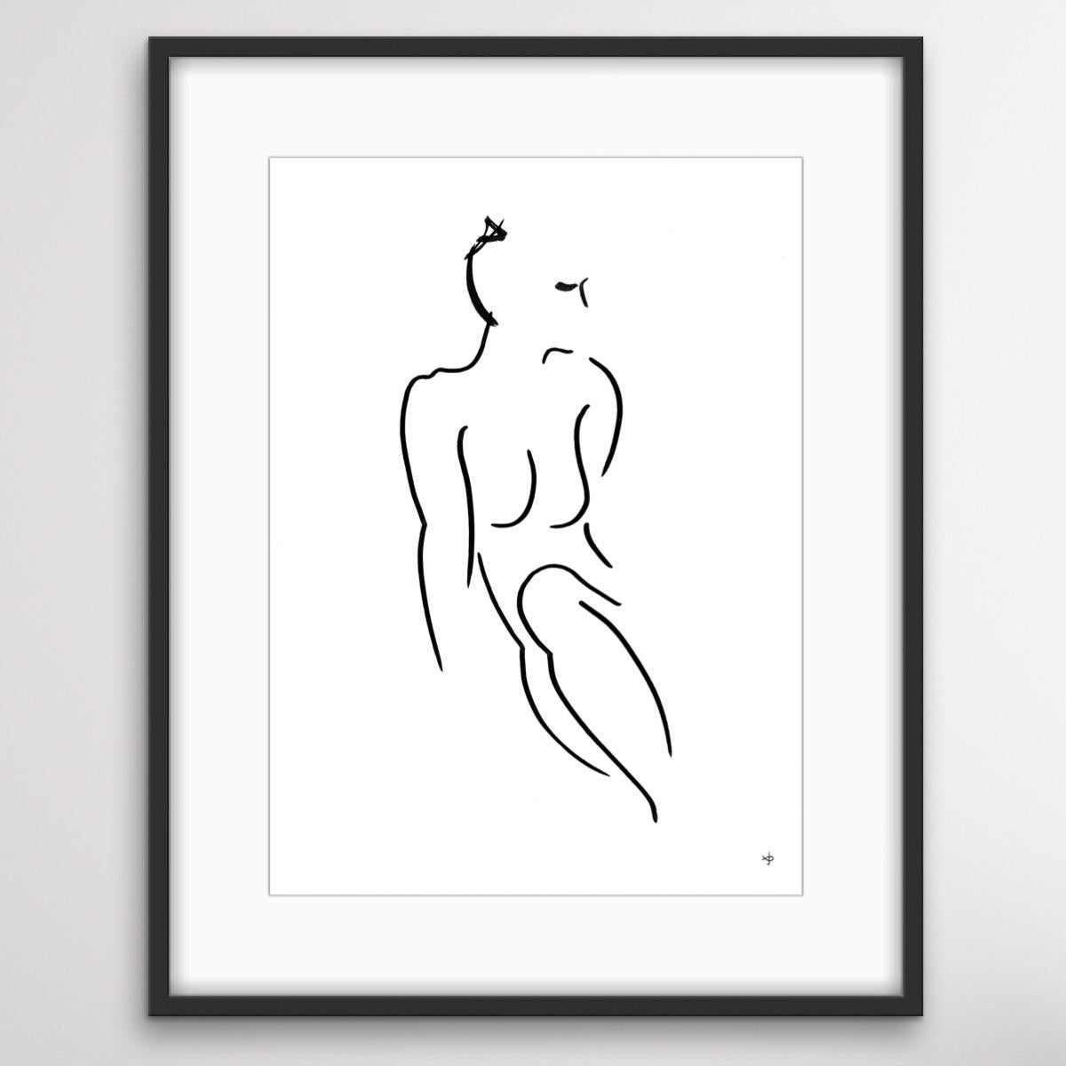 Series 7 No. 17H, nude drawings, Matisse-style art, original art, affordable art For Sale 3