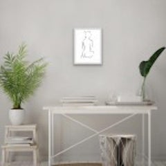 #2203D By David Jones, nu, noir et blanc, abordable, papier d'encre