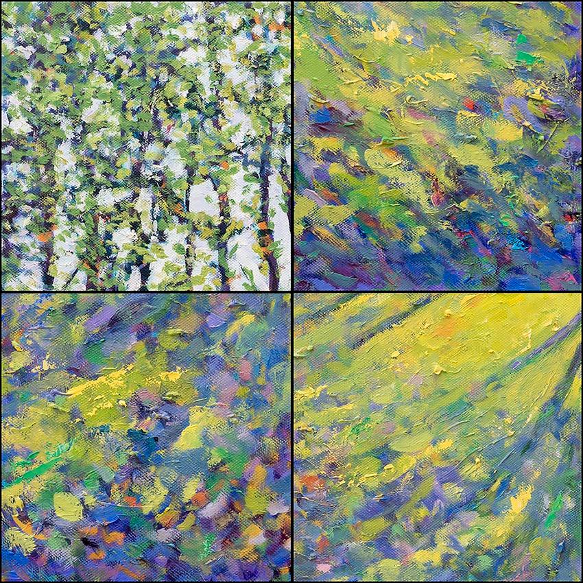 The First Cuckoo of Spring, zeitgenössisches Landschaftsgemälde im impressionistischen Stil (Zeitgenössisch), Painting, von Lee Tiller