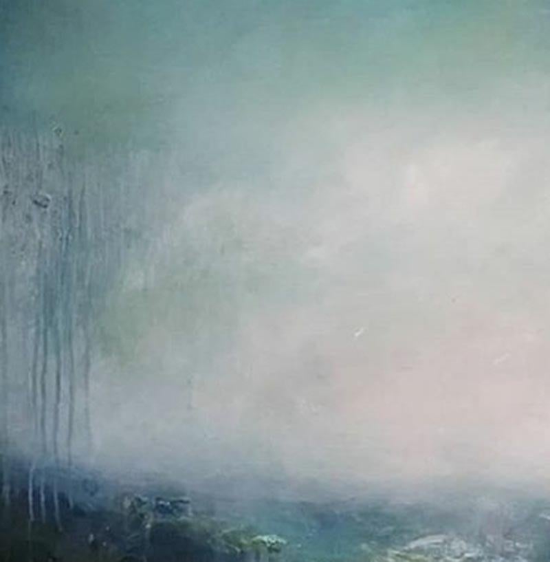 Lisa House – Contemporary artist – Northeast UK
Emerald Sail, seascape painting. 
75 x 75 cm x 5 cm depth
Original oils/mixed media on board - Signed in the bottom left hand corner of the canvas.
A rich and atmospheric emerald seascape from my