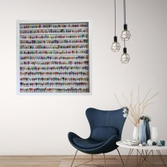 Goblets 3, recycled art, wall installation art, colourful and unusual sweet art