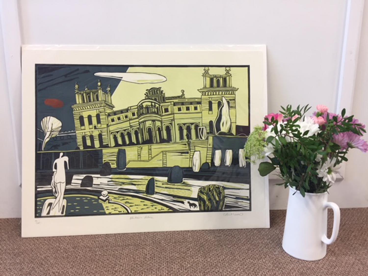 Blenheim Palace, Limited edition Print, Lino Print, Architecture, Colin Moore 1
