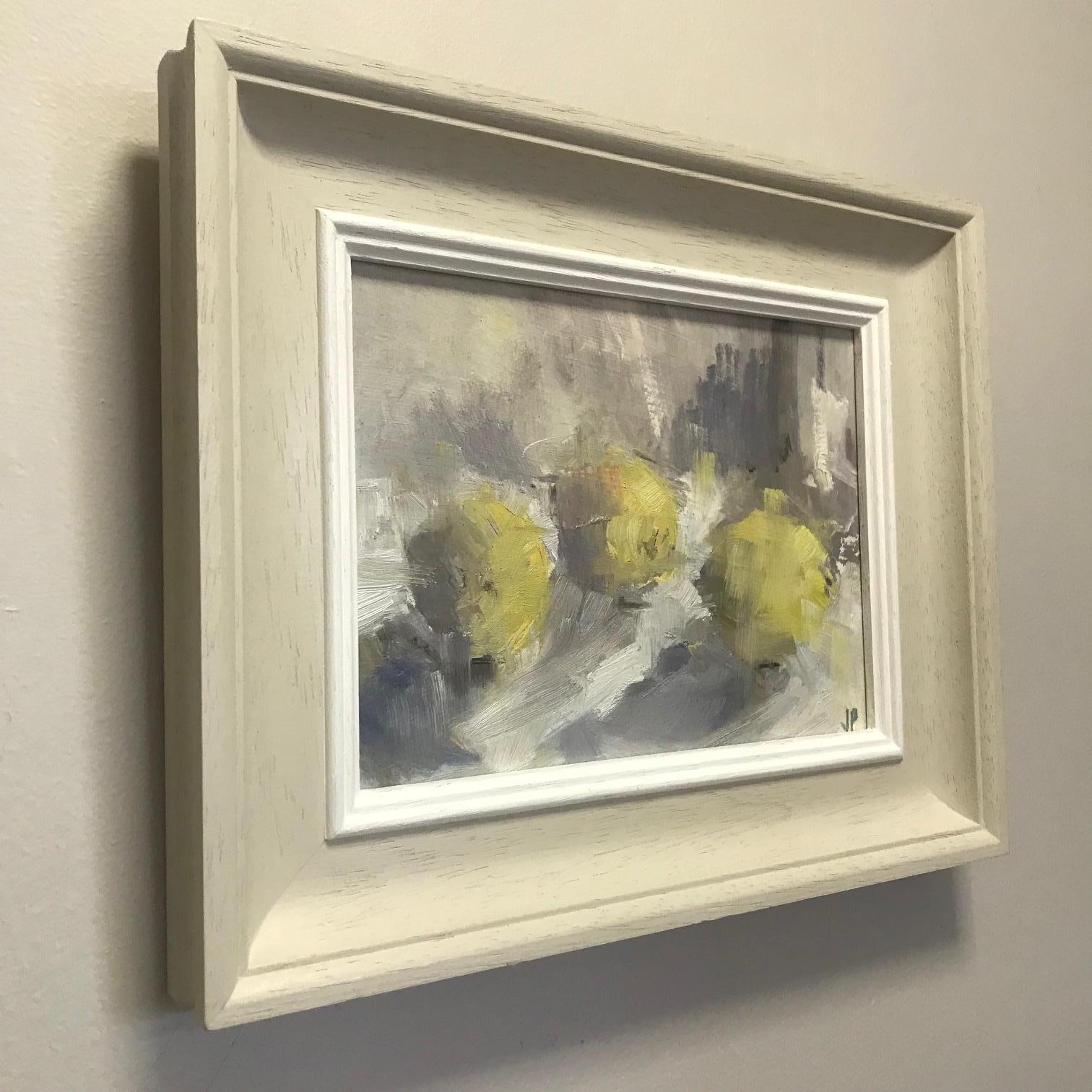 Three Lemons I, Original Oil Painting by Jemma Powell, contemporary art for sale 4