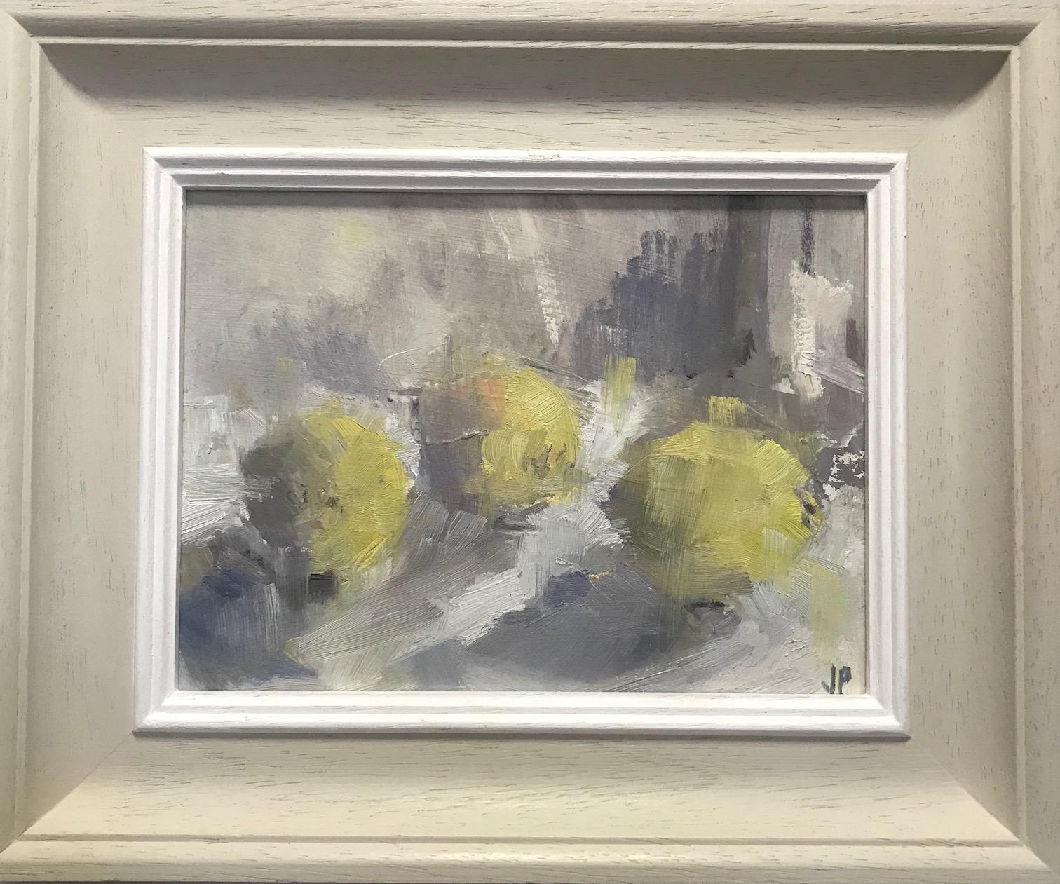 Three Lemons I, Original Oil Painting by Jemma Powell, contemporary art for sale 2