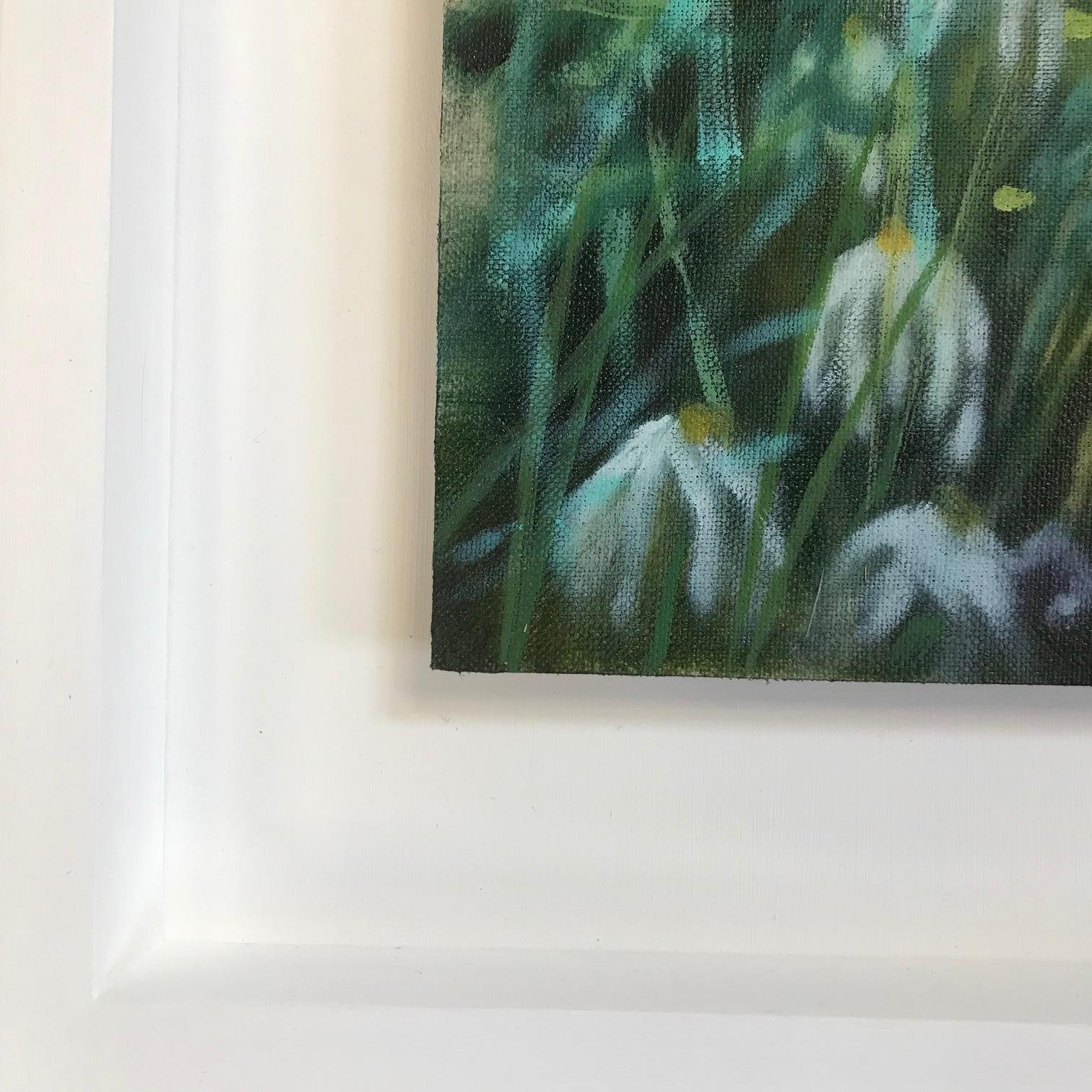 Borde de jardín isleño I, Pintura floral sobre tabla de Dylan Lloyd en venta en venta 6