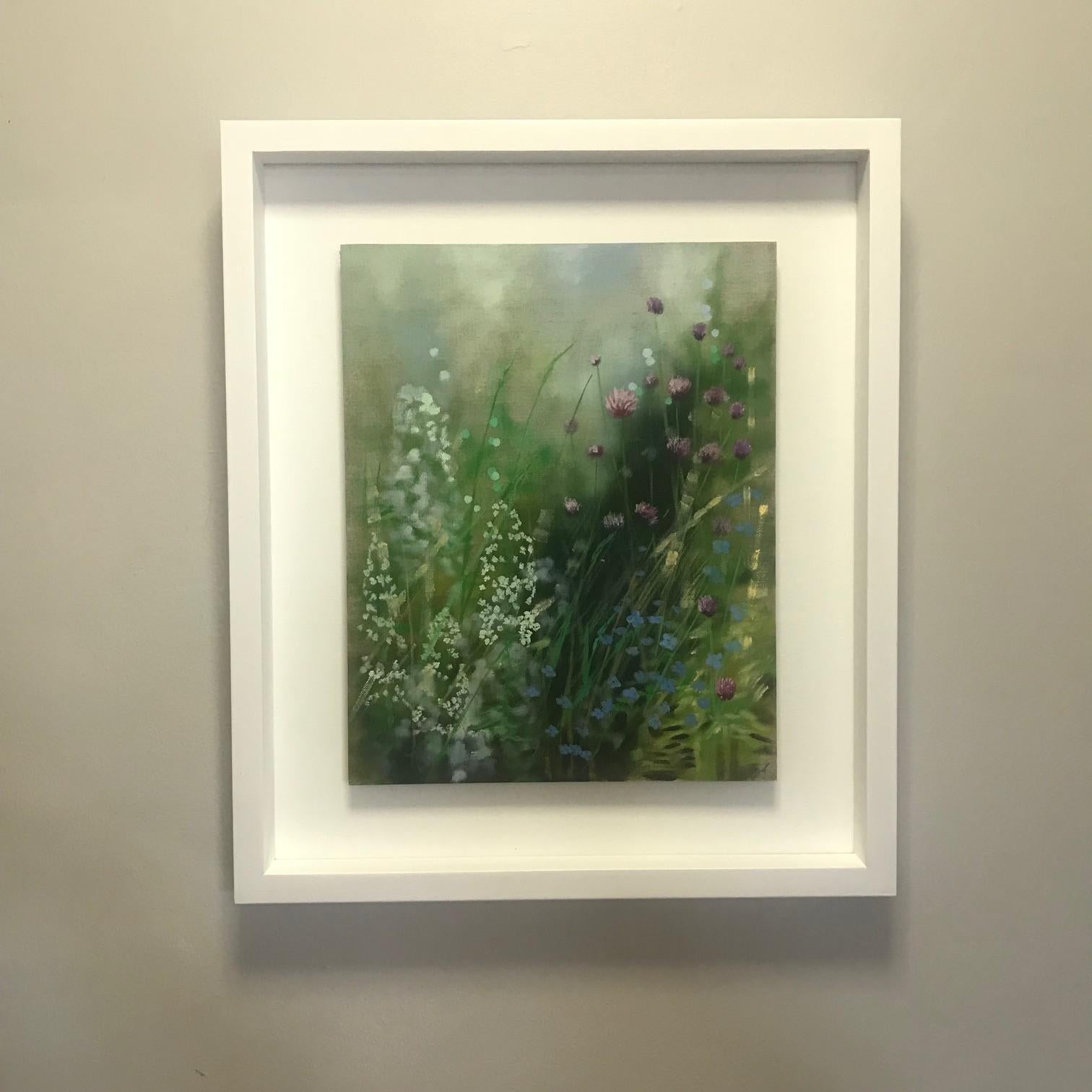 Island Garden Border II, Flower Painting on Board by Dylan Lloyd for Sale For Sale 7
