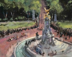 Vue du palais de Buckinghams, Pall The Mall, Londres, Trevor Waugh, Impressionniste