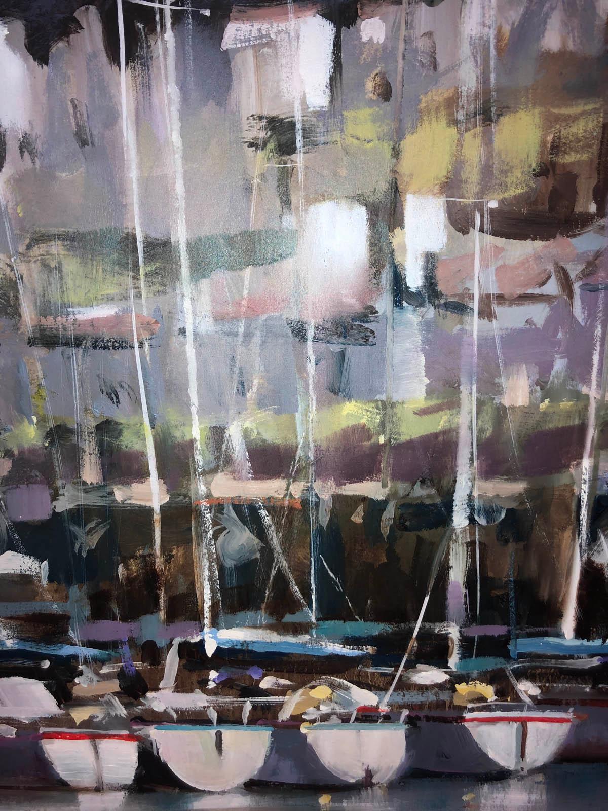 Porto di Dartmouth, Trevor Waugh, Arte del Devon, Fiume Dart, Pittura ad olio originale in vendita 8