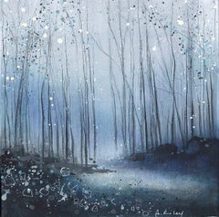 Adele Riley, Silver Mist, Original Landscape Painting, Winter Art, Contemporary 