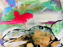 Listen…, Harry Bunce, Contemporary, Animal art, Rabbit, street art, urban art