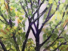 L'arbusto solitario che trema nel vento pittura paesaggistica contemporanea