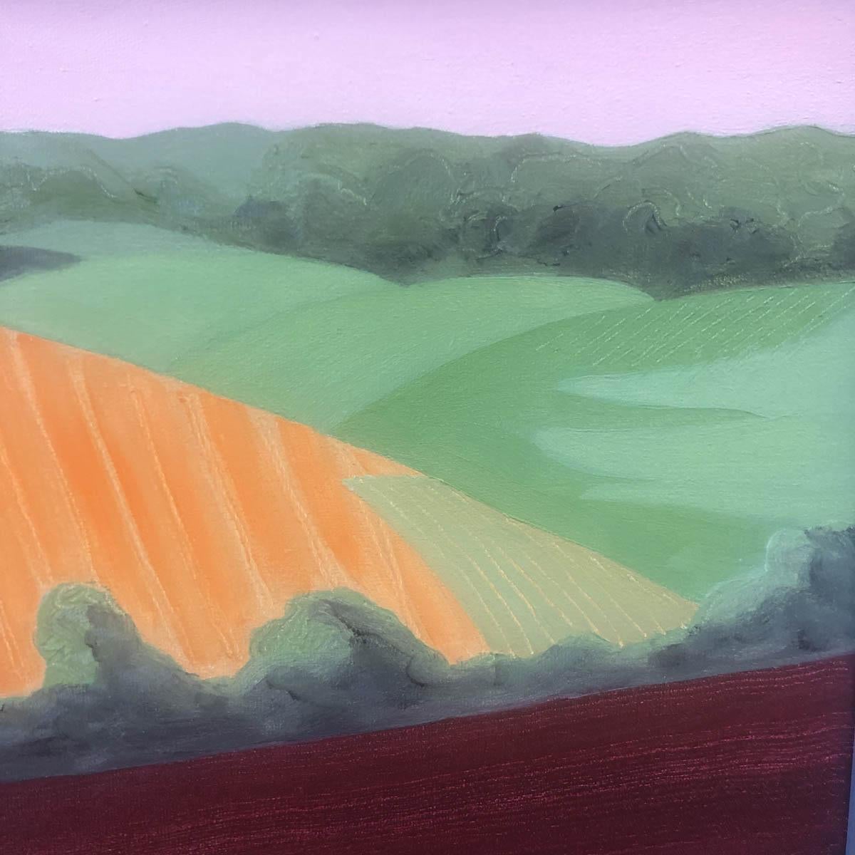 Early morning over Weald of Kent BY CHRISTO SHARPE, Original Contemporary Art For Sale 1
