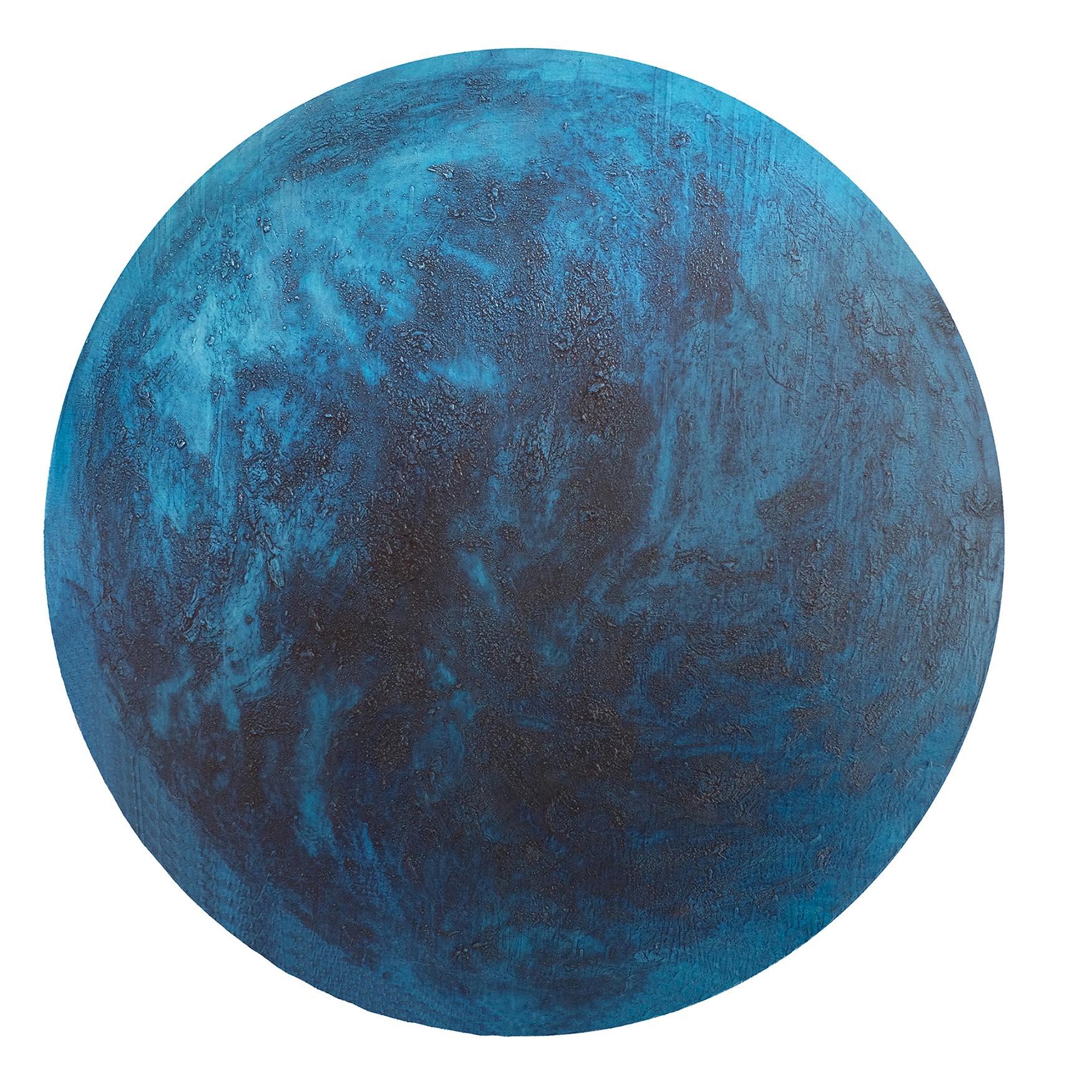 CN 7 - Pittura a olio, ispirata alla struttura superficiale dei pianeti e della luna - Art di Jonathan Moss