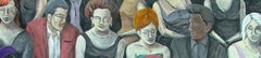 3 Small Crowd:: peinture urbaine:: art original:: Karen Lynn:: art figuratif:: personnes