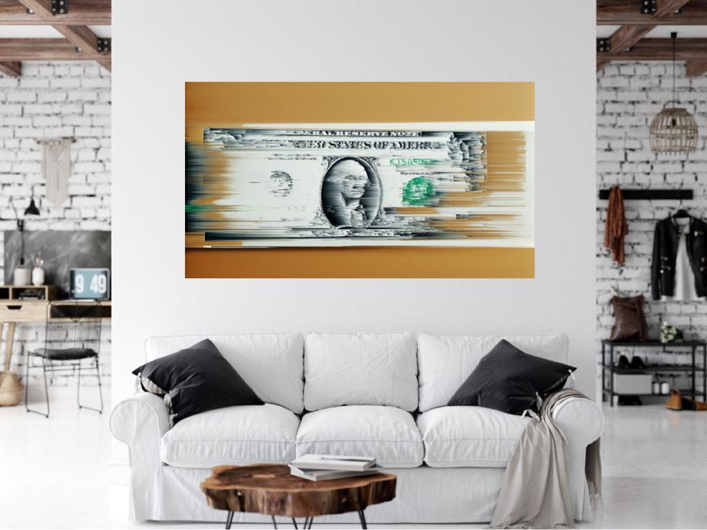 US Dollar, Katie Hallam, zeitgenössische Kunst, abstrakte Kunst, Finanzkunst, amerikanisch im Angebot 1