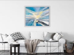 All the way to the horizon BY ADELE RILEY, Blue Art, Seascape Painting