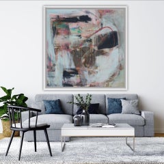 Camino a Sennen, Arte Abstracto, arte original, rosa, blanco, Arte Expresionista