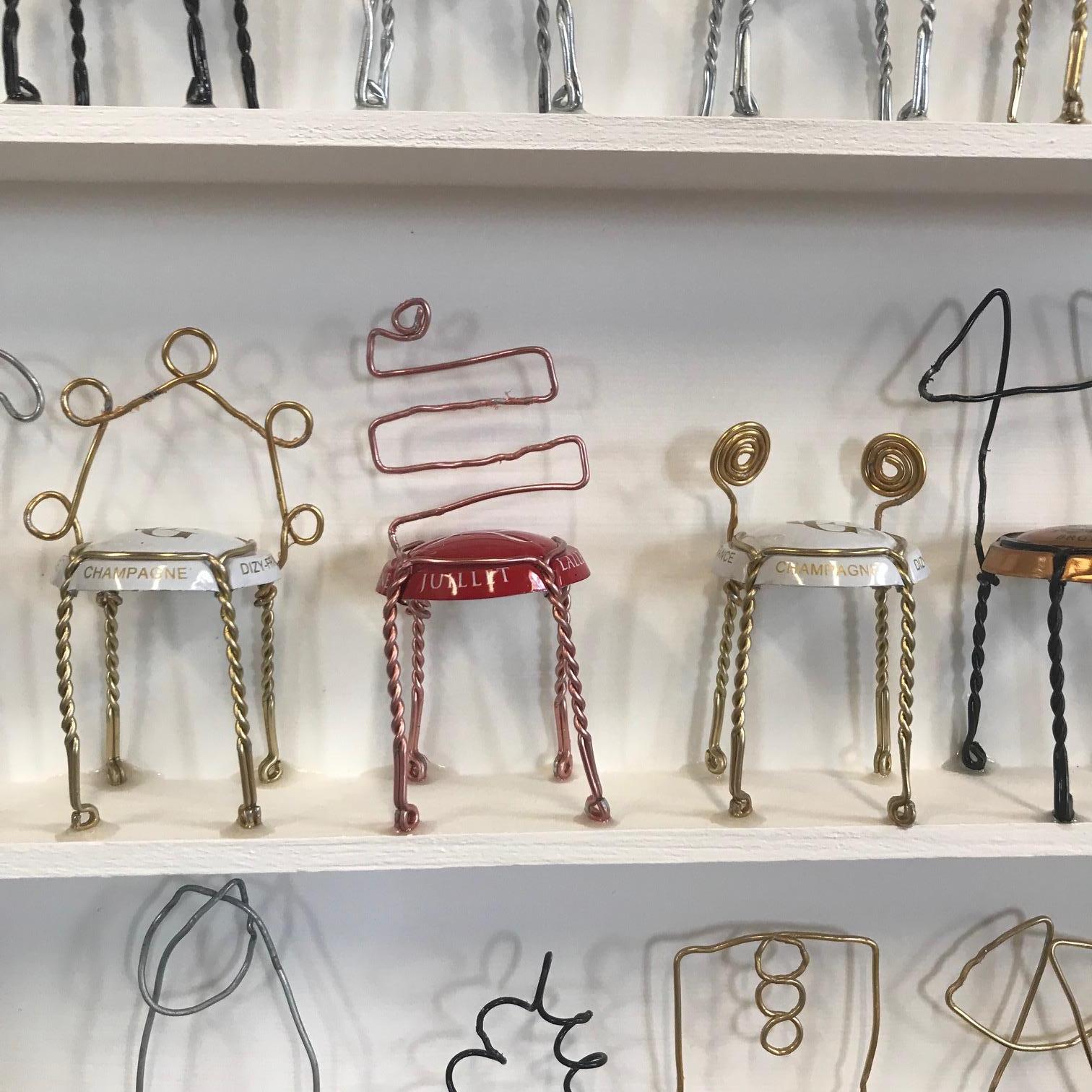 Champagne Chairs by Joanne Tinker, Original 3D Art, Unusual Art, Wedding Present 4
