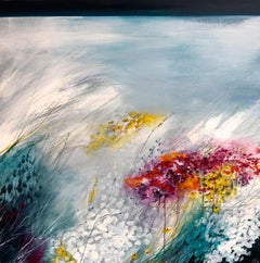Karen Birchwood, « Land to Sea », peinture originale, art abstrait contemporain