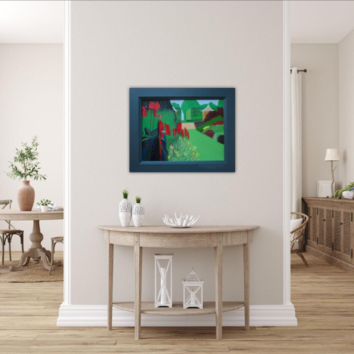 Bordes rojos, Christo Sharpe, Arte paisajístico, Arte luminoso, Pintura ingenua original en venta 7