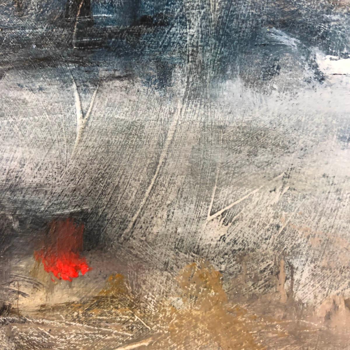 Jemma Powell, Red Buoy in Storm, Original Seascape Art, Turner-esque Painting  3