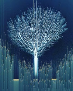 Connect, Katie Hallam, Blue Art, Tree Art, Nature Prints, Limited Edition Print