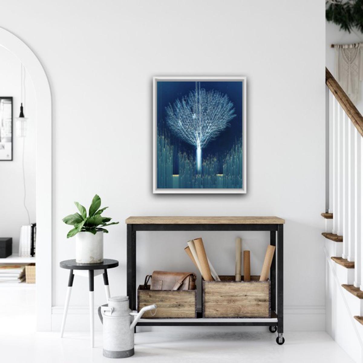 Connect, Katie Hallam, Blue Art, Tree Art, Nature Prints, Limited Edition Print For Sale 1