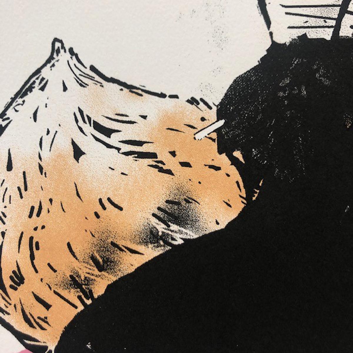 Harry Bunce, Primera línea, Serigrafía de edición limitada, Arte de conservación, Zorro en venta 7