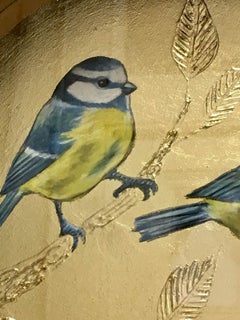 Bleu Art oiseau, Sally Ann-Johns, Art oiseau, Art brillant, Art bleu, Art original