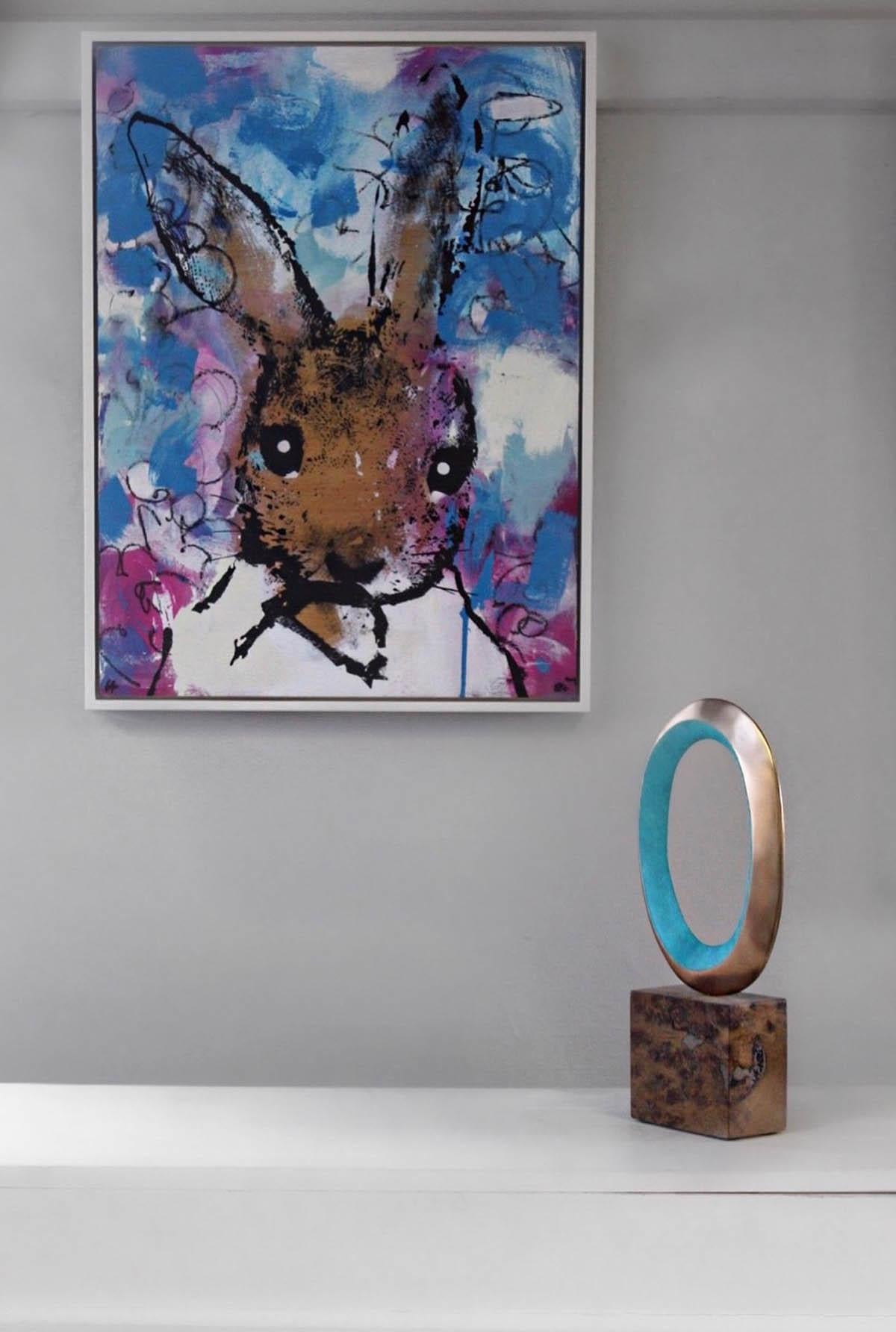 Harry Bunce, Sorry #84, Animal Art for Sale Online, Contemporary Mixed Media Art 1