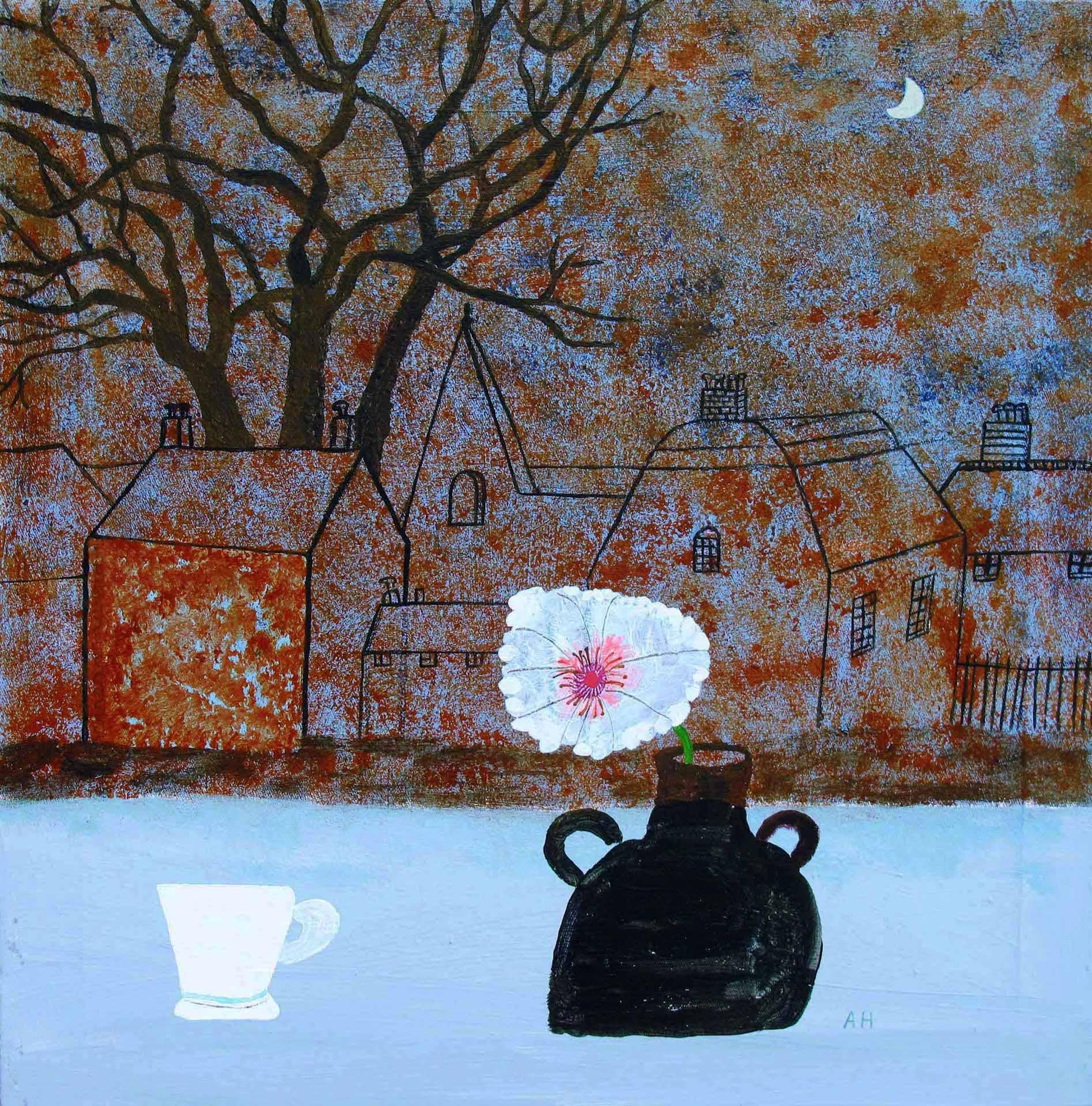 Andrea Humphries
Village Green II
Original Still Life Painting
Acrylic and mixed media on canvas
Size: H 45cm x W 45cm
Sold Framed in a Natural Wood Box
Please note that in situ images are purely an indication of how a piece may look.

Village Green