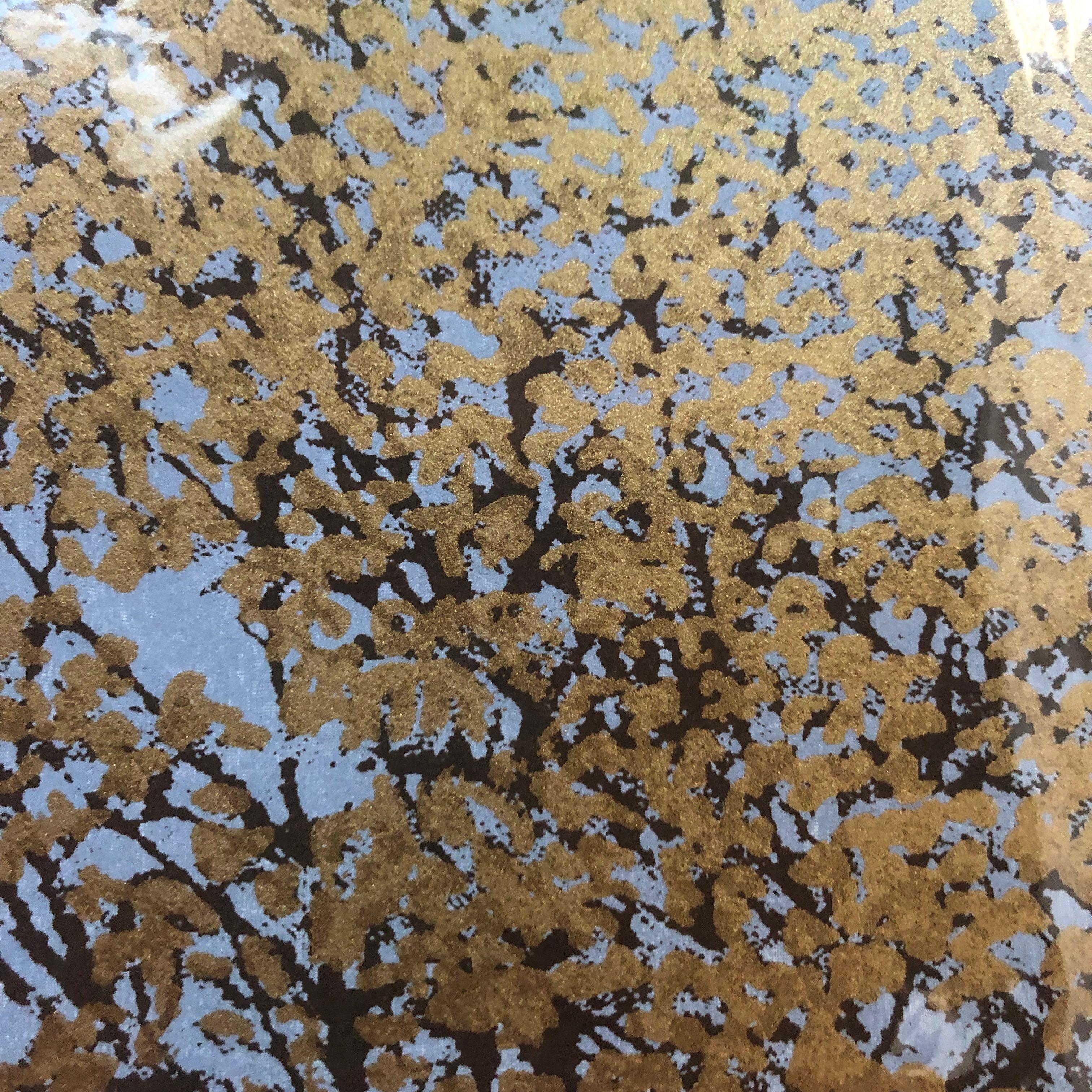 Gold Leaf, Anna Harley, Tree Art, Contemporary Landscape Print, Calm Art, Blue 6