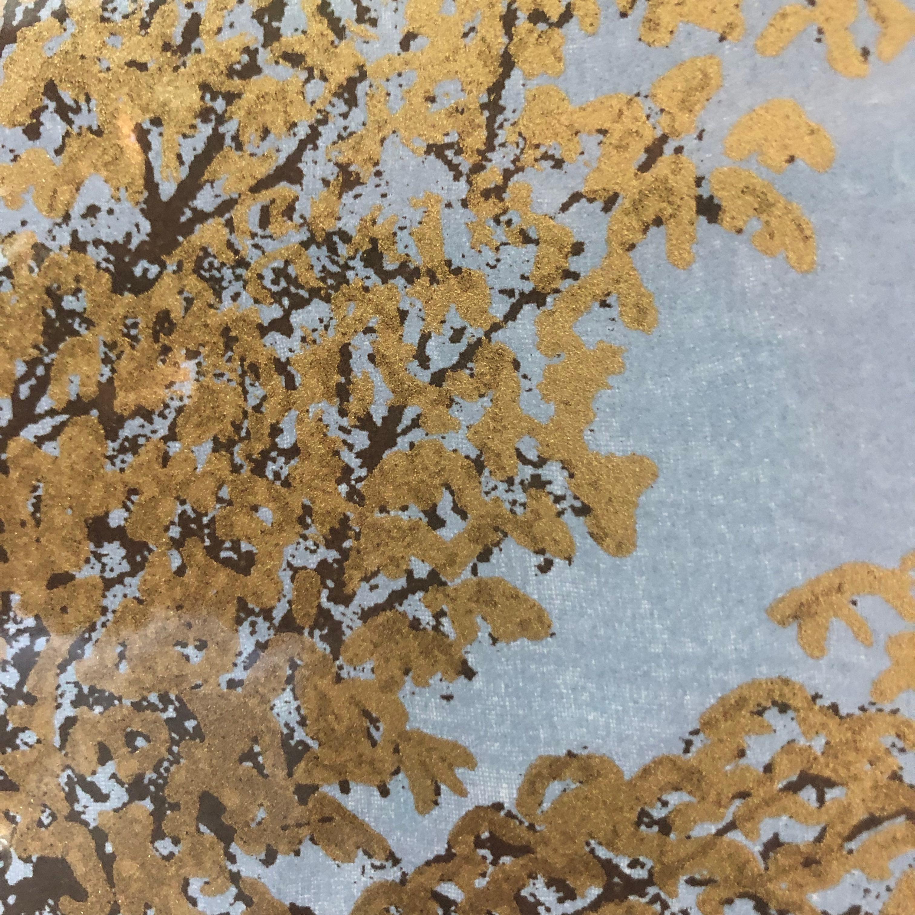 Gold Leaf, Anna Harley, Tree Art, Contemporary Landscape Print, Calm Art, Blue 7