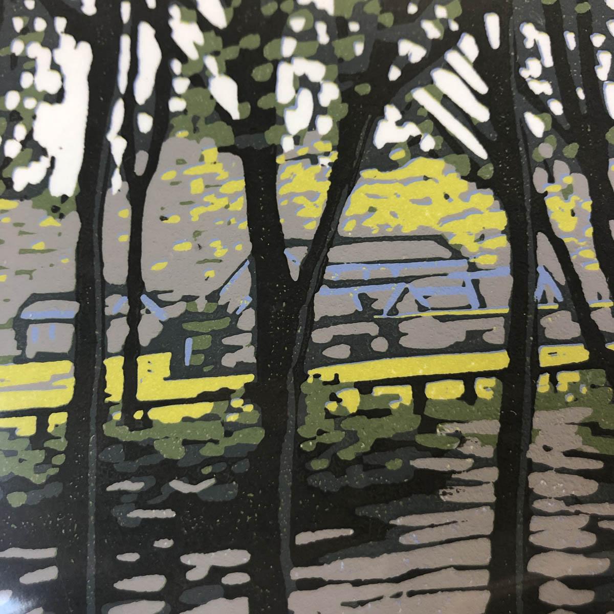 Grasmere River BY ALEXANDRA BUCKLE, Limited Edition Linocut Landscape Print 4