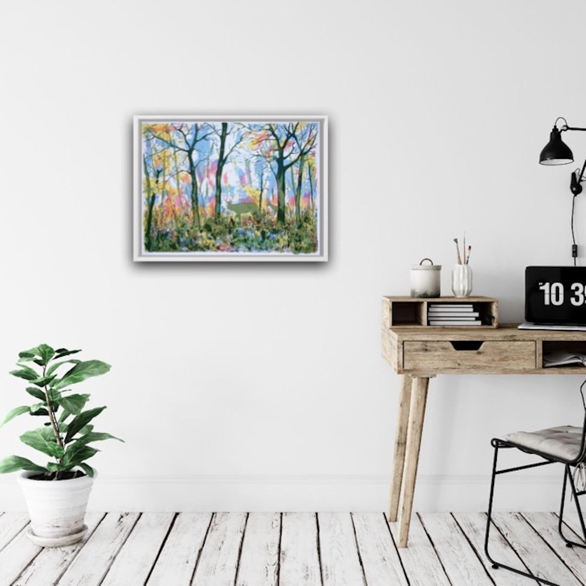 Tim Southall
Woodland Scene
Limited Edition 6 Colour Silkscreen Print
Edition of 25
Sheet Size: H 46cm x W 64cm x D 0.1cm
Sold Unframed
Please note that insitu images are purely an indication of how a piece may look.

Woodland Scene is a limited