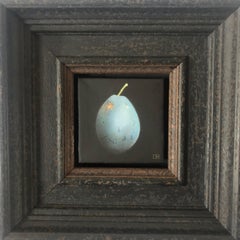 Dani Humberstone, Plum Blue, Original Painting, Food Art, Still Life Painting