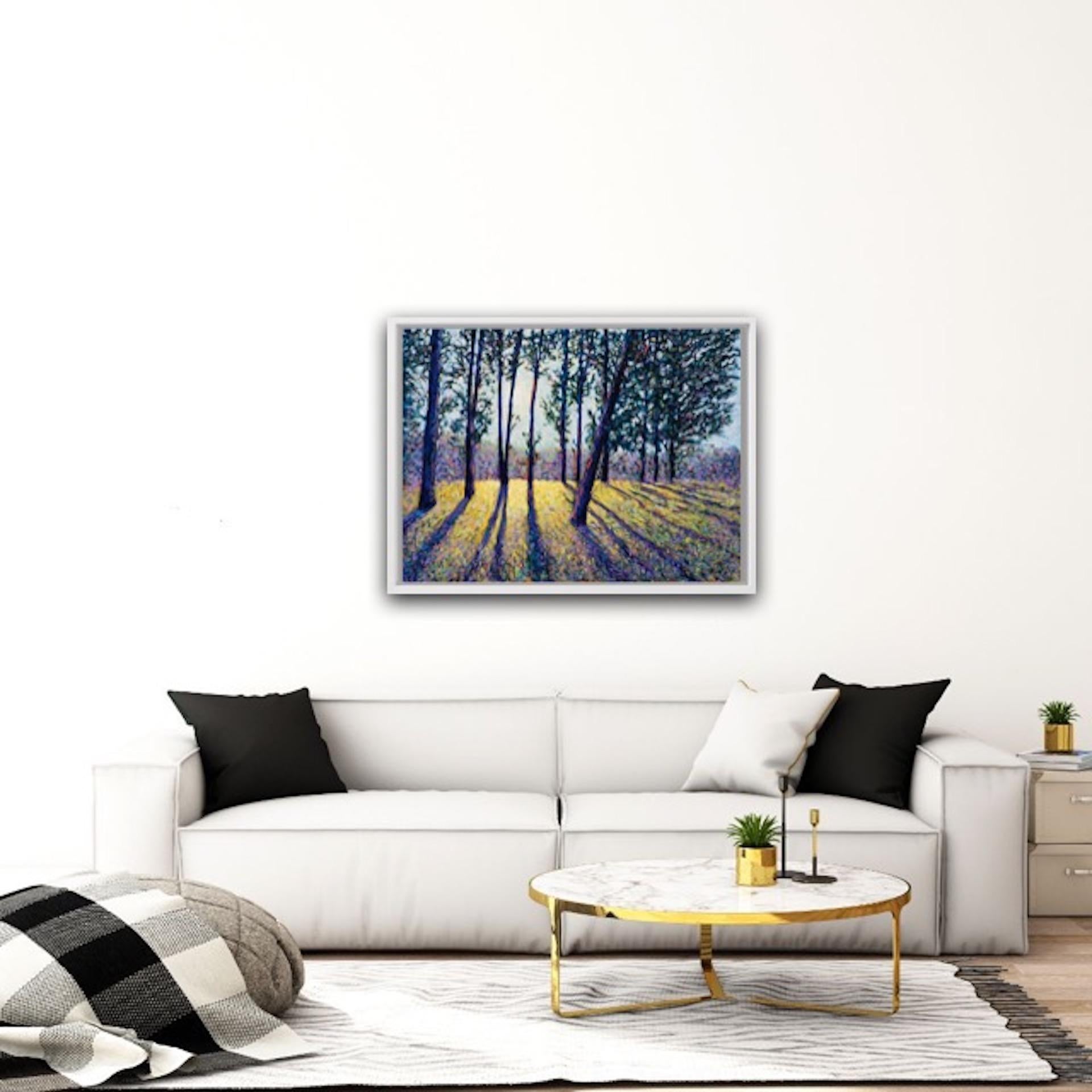 Evensong, impressionist style original landscape painting, the season of spring  For Sale 1