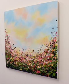 Sophie Berger, Spring Fling, Bright Art, Original Painting, Abstract Landscape