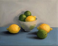 Jonquil Williamson - Lemons and Limes with bowl - Peinture de nature morte d'origine